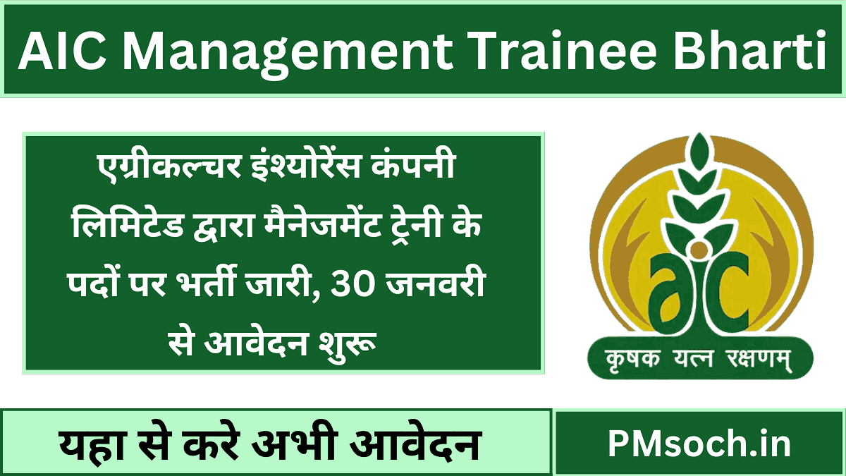 AIC Management Trainee Vacancy 2025